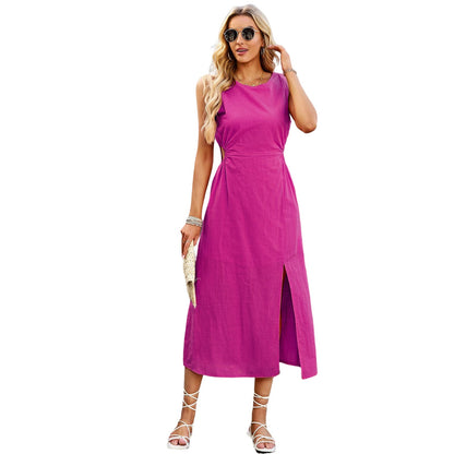 Chic Greta  Sleeveless Summer Midi Dress