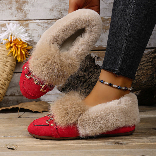 Velvet Plush Loafers by Greta 