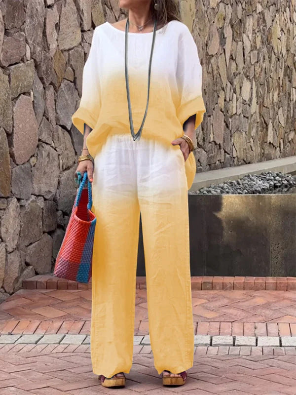 Gradient Linen Two-Piece Set by Greta 