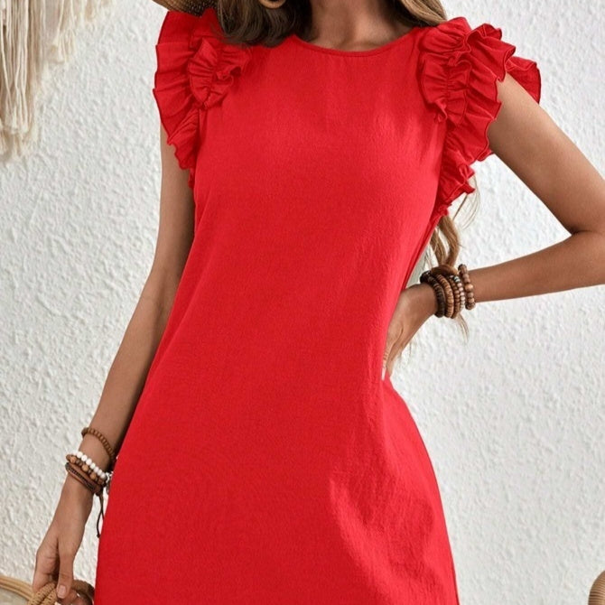 Chic Ruffle Sleeve Greta  Summer Dress