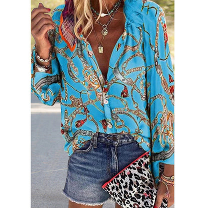 Vibrant Printed Greta  Street Style Shirt