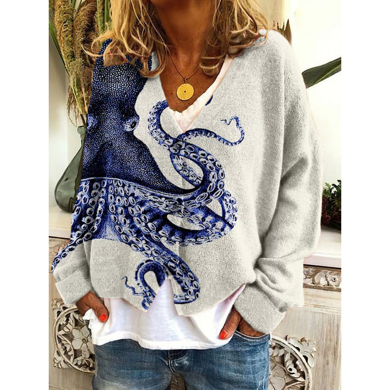Vibrant Abstract Greta  Casual Cardigan