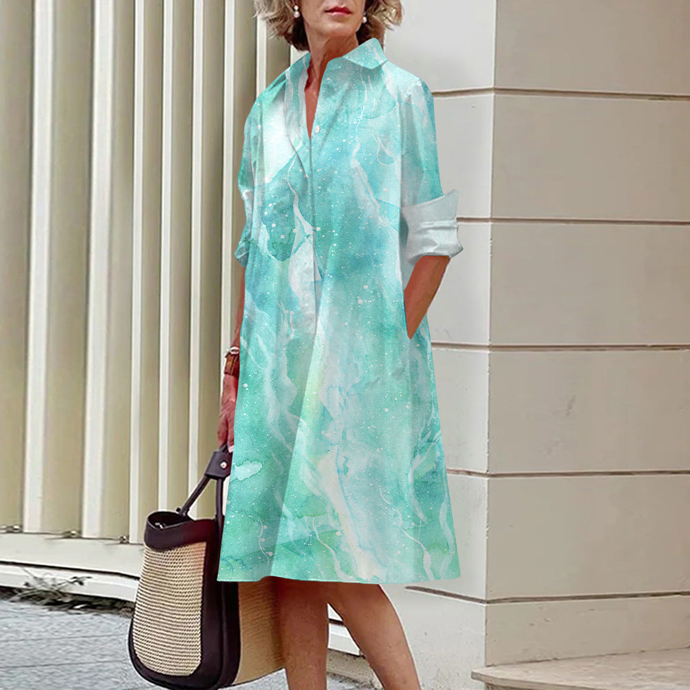 Vibrant Summer Shirt Dress by Greta 
