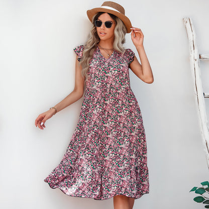 Chic Floral Midi Dress by Greta 