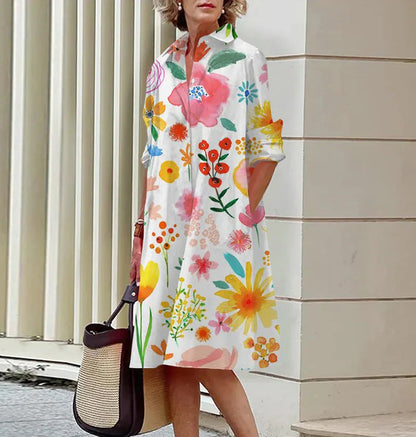 Vibrant Summer Shirt Dress by Greta 