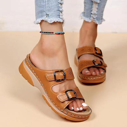 Chic Wedge Sandals by Greta 