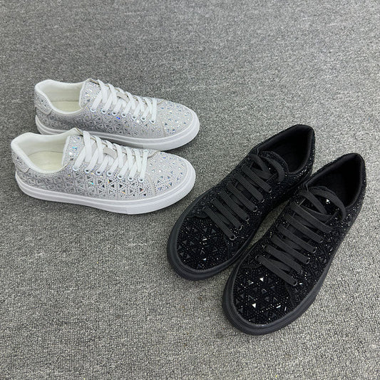 Rhinestone Suede Sneakers by Greta 