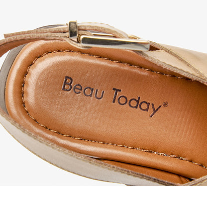 Retro Cross Strap Sandals by Greta 