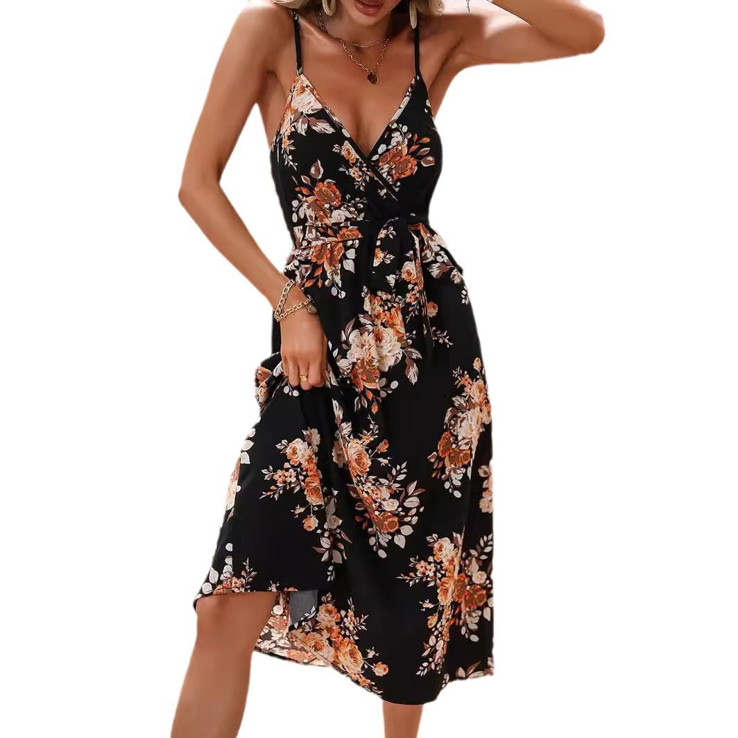 Floral Printed Greta  Summer Midi Dress