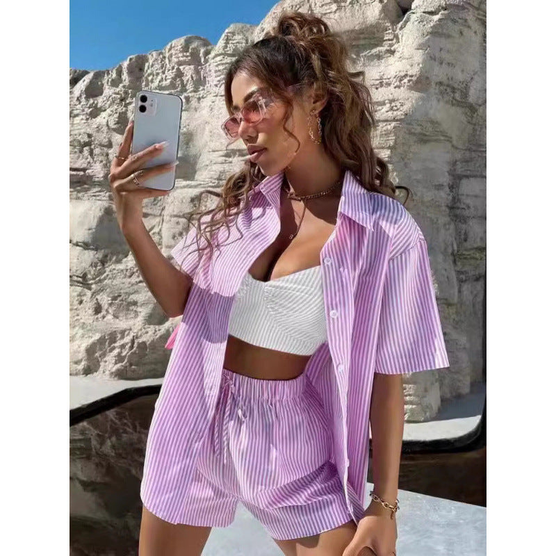 Chic Striped Two-Piece Set by Greta 