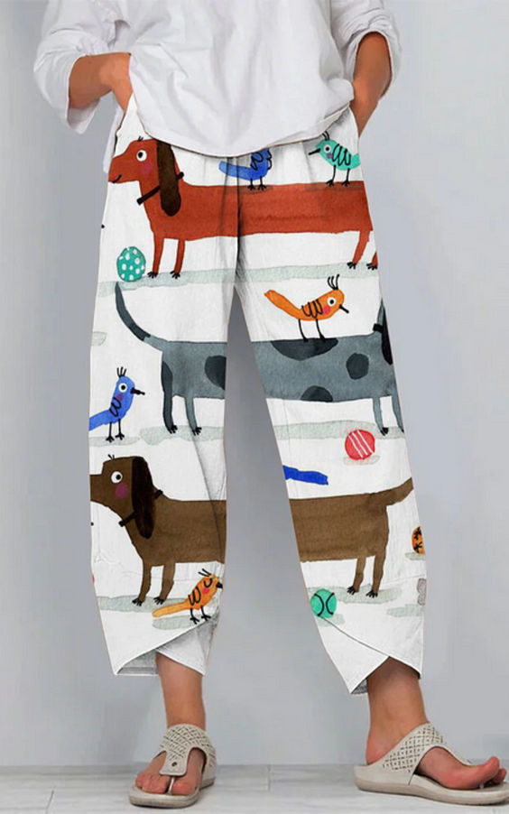 Artful Linen Greta  3D Pattern Pants