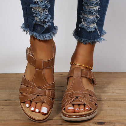 Vintage Comfort Wedge Sandals by Greta 