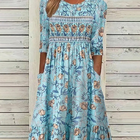 Pinterest-Inspired Greta  3D Print Midi Dress