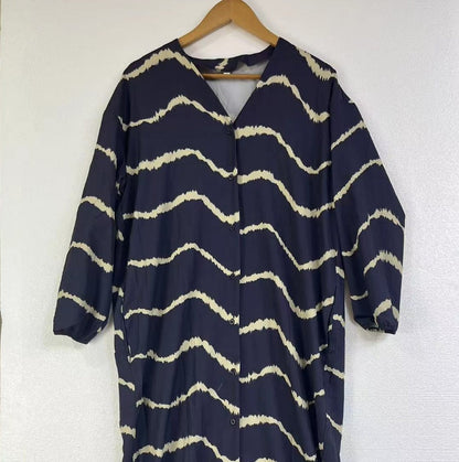 Retro Navy Greta  Summer Cardigan Dress