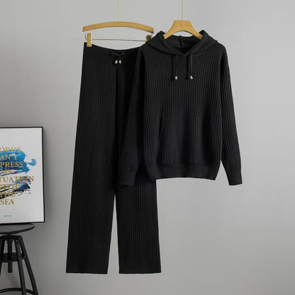 Trendy Hooded Knit Set by Greta 