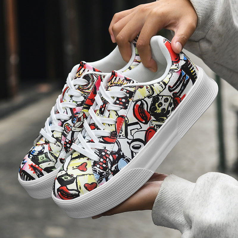 Graffiti Print Greta  Low-Top Sneakers