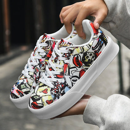 Graffiti Print Greta  Low-Top Sneakers