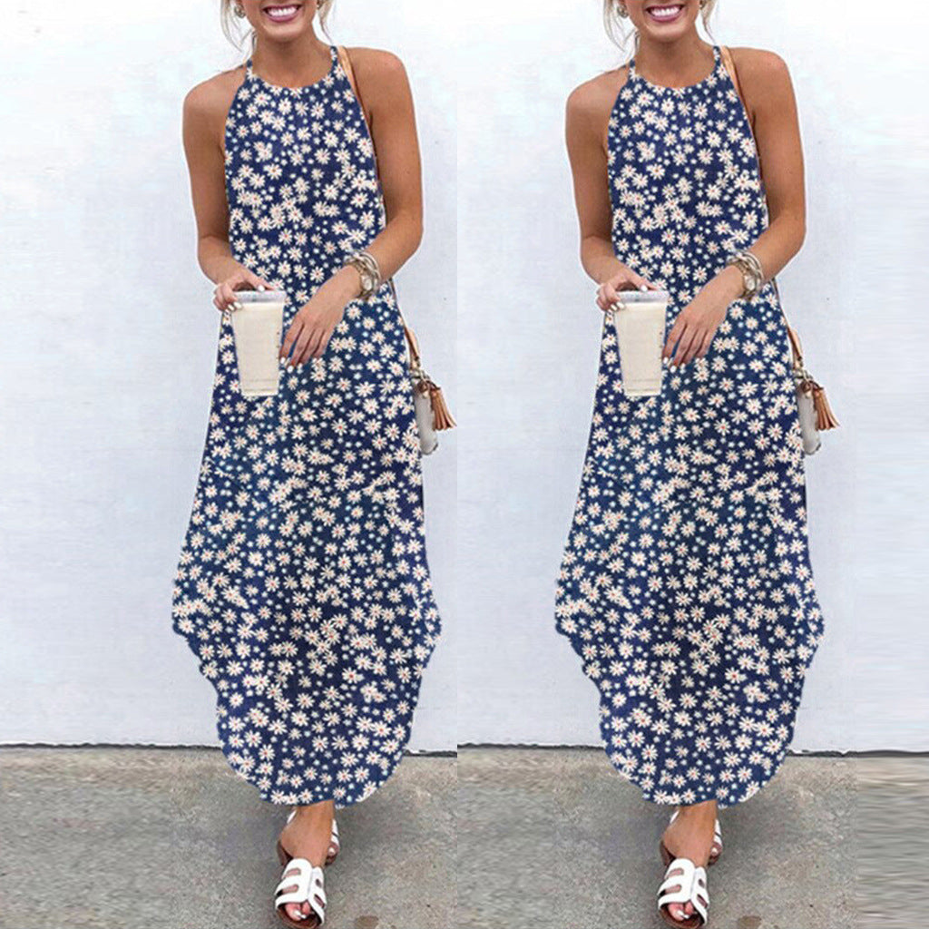 Bohemian Floral Print Maxi Dress Greta 