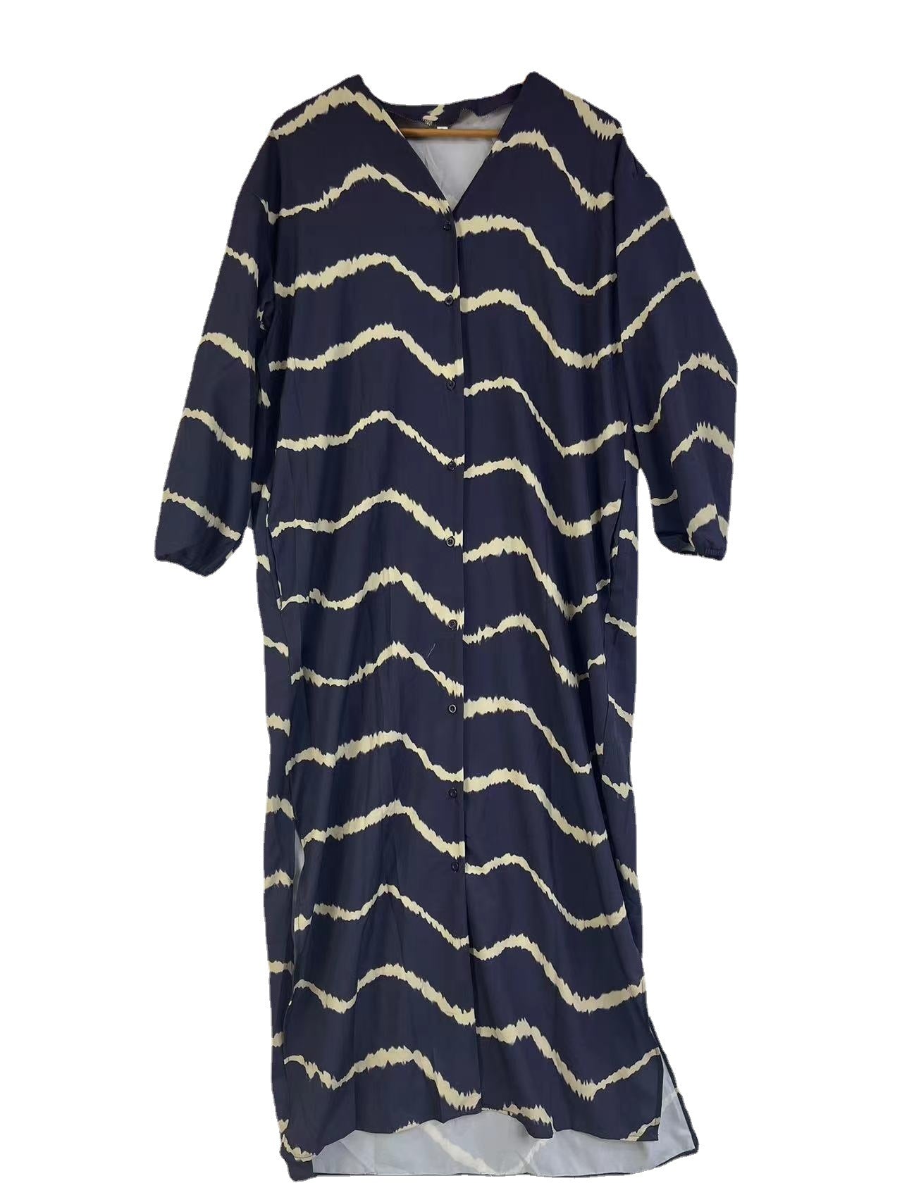 Retro Navy Greta  Summer Cardigan Dress