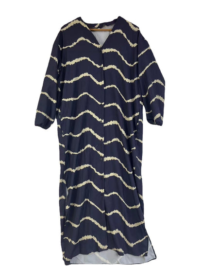 Retro Navy Greta  Summer Cardigan Dress