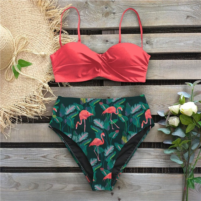 Floral High Waist Bikini by Greta 