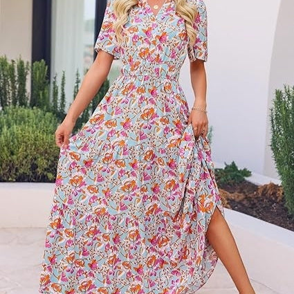 Floral Maxi Dress Greta  Summer Comfort