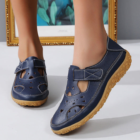 Hollowed Comfort Flat Sandals by Greta 