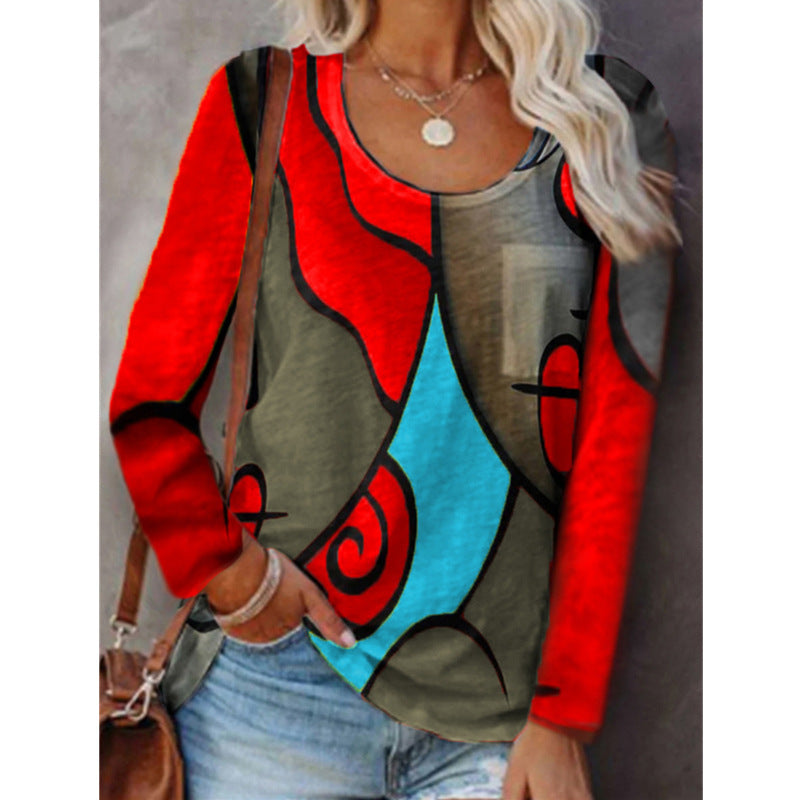 Colorblock Long Sleeve Top by Greta 