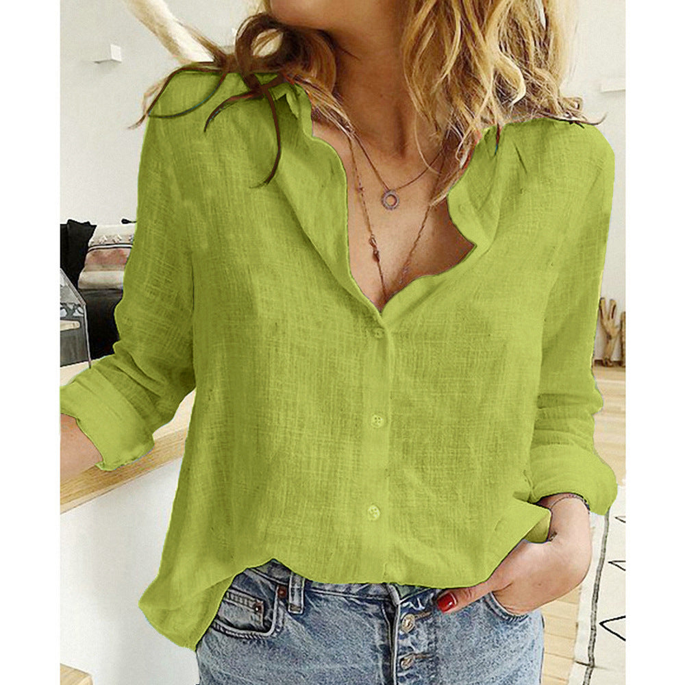 Relaxed Fit Greta  Lapel Cardigan Blouse