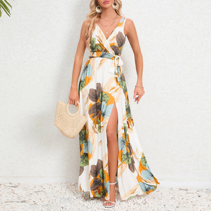 Floral V-Neck Maxi Dress by Greta 