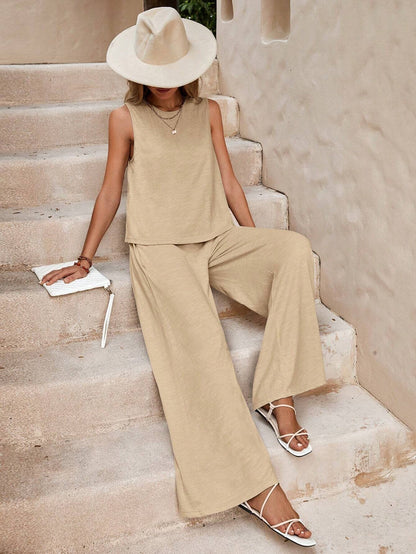 Elegant Loose Cotton Set by Greta 