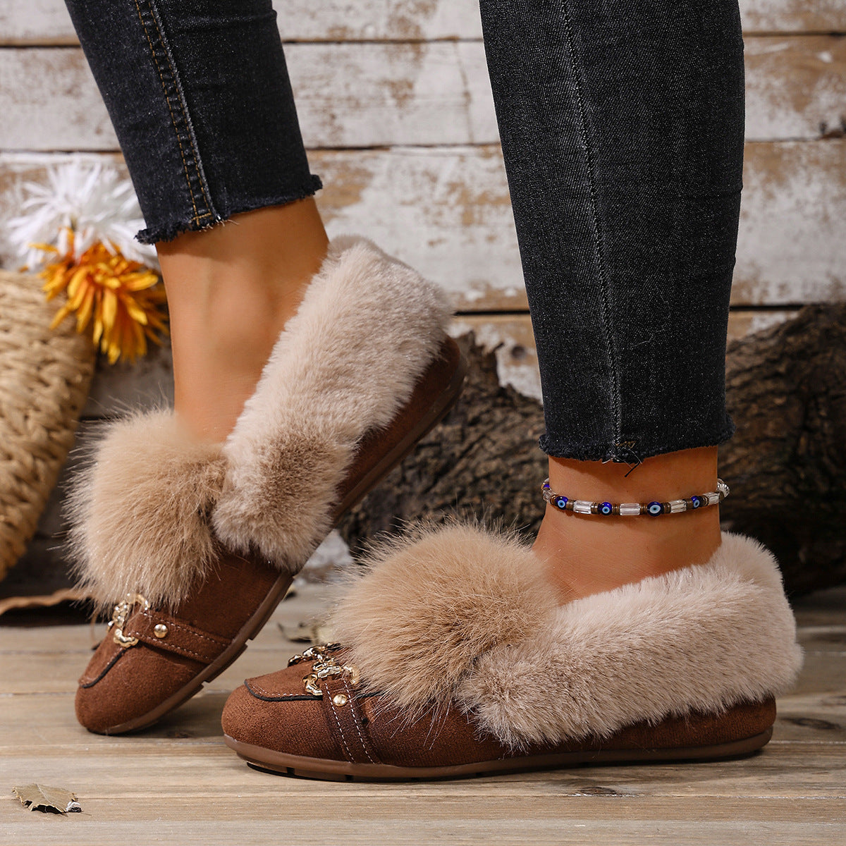 Velvet Plush Loafers by Greta 