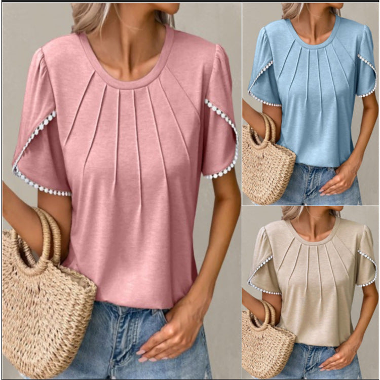 Chic Tulip Sleeve Greta  Summer T-Shirt