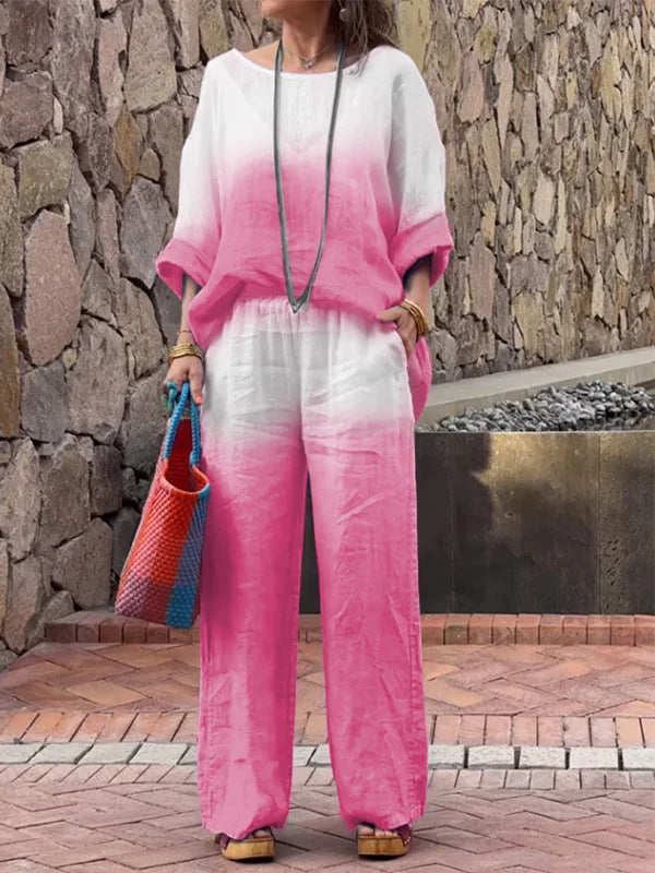 Gradient Linen Two-Piece Set by Greta 