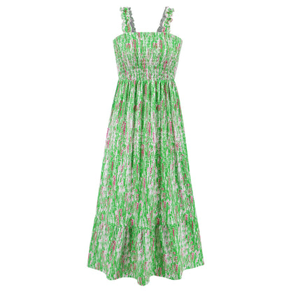 Elegant Floral Strap Dress by Greta 