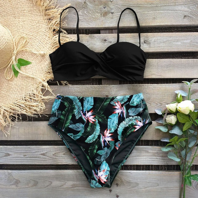 Floral High Waist Bikini by Greta 