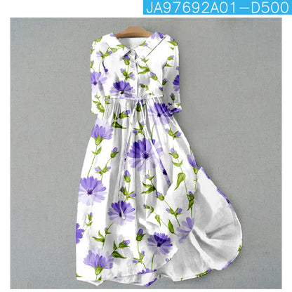 Elegant Floral Greta  Summer Dress