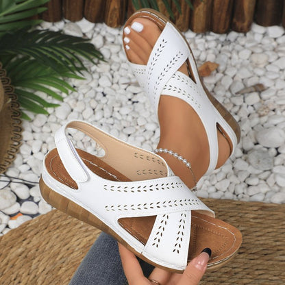 Chic Comfort Greta  Plus Size Wedge Sandals
