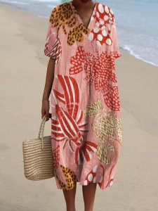 Boho Floral Greta  V-Neck Summer Dress