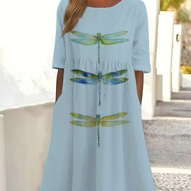 Pinterest-Inspired Greta  3D Print Midi Dress