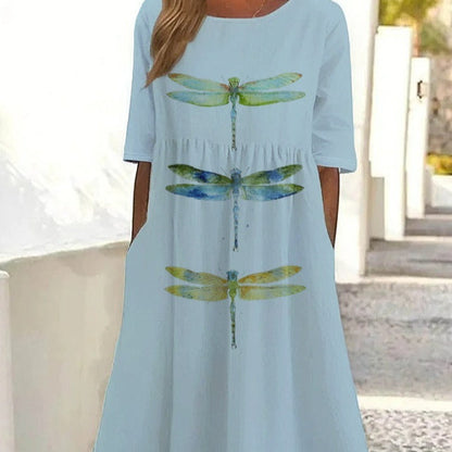 Pinterest-Inspired Greta  3D Print Midi Dress
