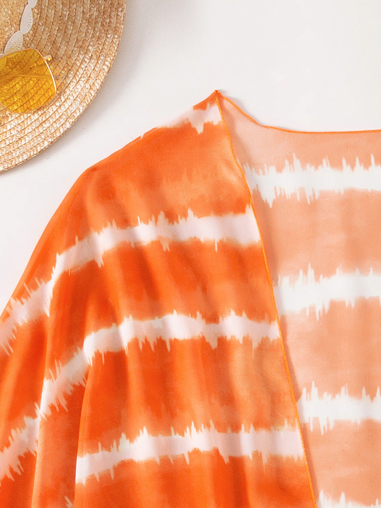 Vibrant Chiffon Three Piece Swimsuit by Greta 