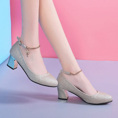 Elegant Greta  Chunky Heel Pumps