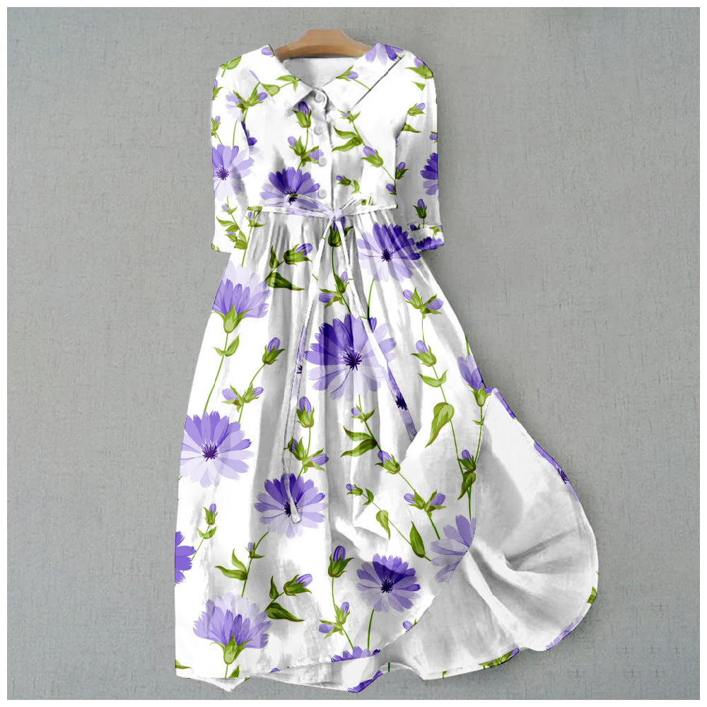 Elegant Floral Greta  Summer Dress