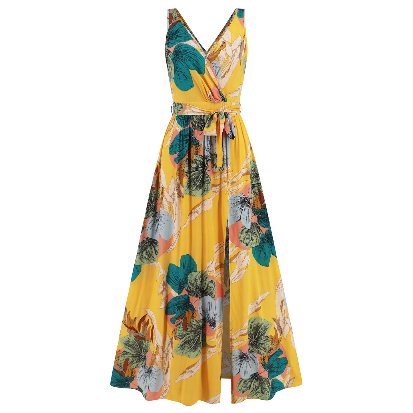 Floral V-Neck Maxi Dress by Greta 