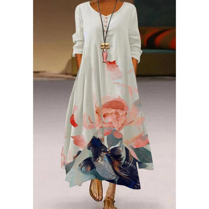 Artistic Floral Swing Dress by Greta 