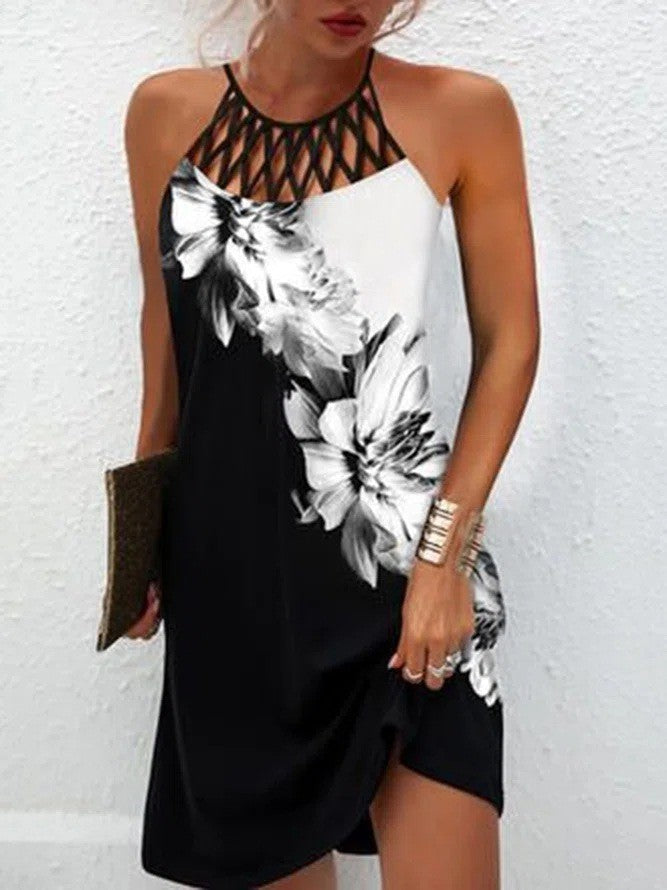 Chic Print Halterneck Dress by Greta 