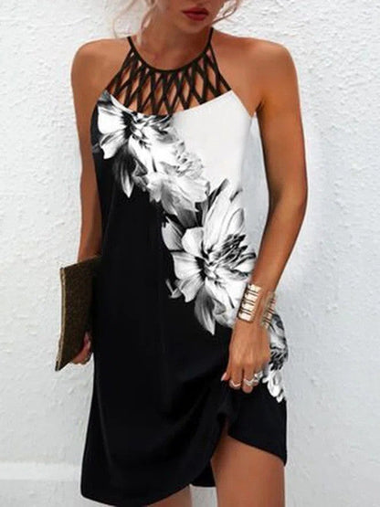 Chic Print Halterneck Dress by Greta 