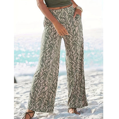 Floral Wide-Leg Pants by Greta 