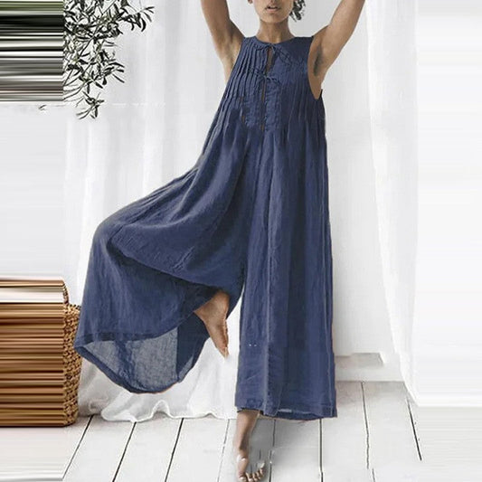 Chic Sleeveless Long Jumpsuit by Greta 